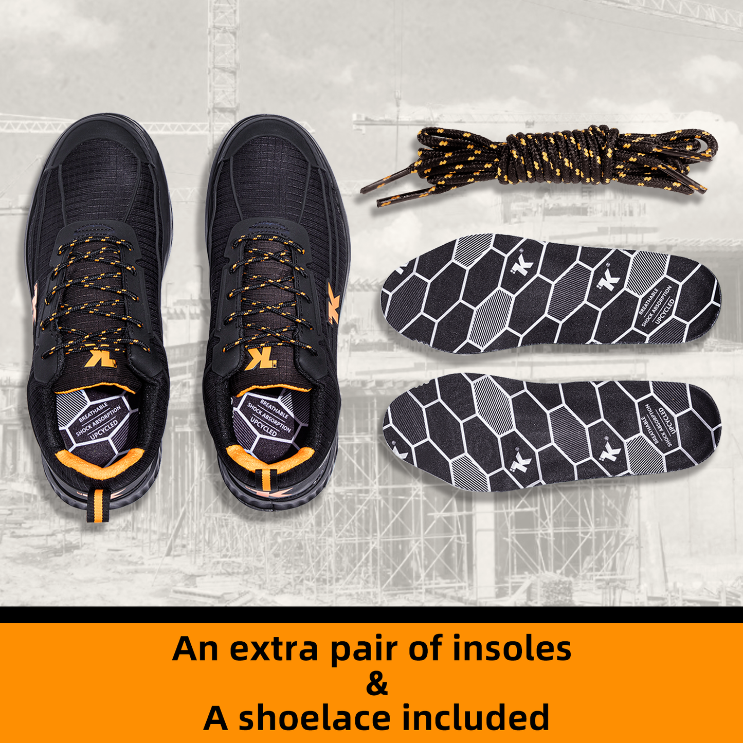 Men’s Composite Toe Shoes Waterproof Work Shoes Insulated EH Puncture Proof