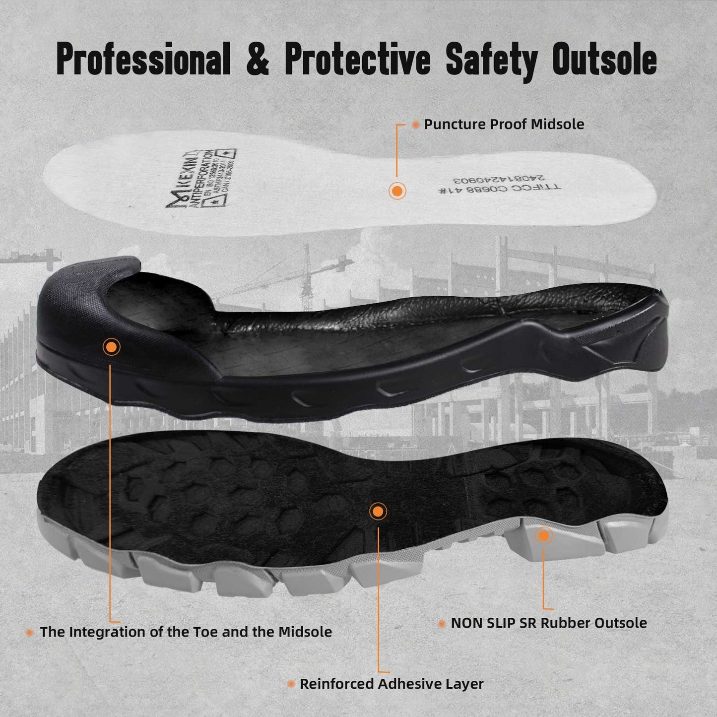 Work Boots for Men Genuine Leather Nubuck EH