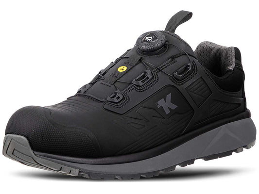 ESD Shoes for Men, Alloy Toe Safety Shoes Freelock Fit Quick Lacing System