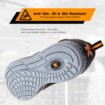 Men’s Composite Toe Shoes Waterproof Work Shoes Insulated EH Puncture Proof