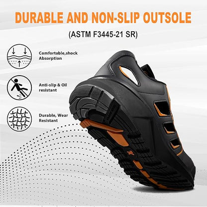 Quick Lace Alloy Toe Safety Sneakers For Men
