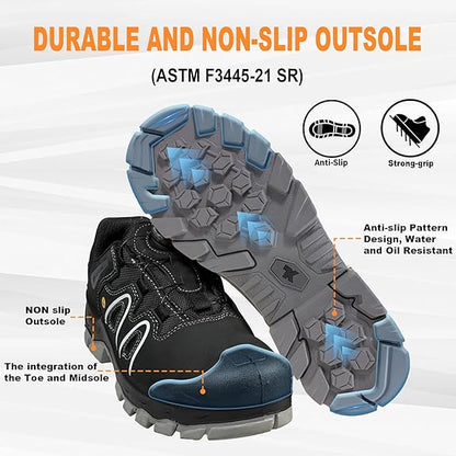 Quick Lace Composite Toe Safety Shoes For Men