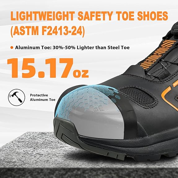 Quick Lace Alloy Toe Safety Sneakers For Men