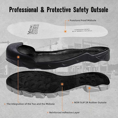 Lightweight Composite Toe Leather Safety Work Boots Men