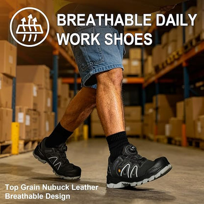 Quick Lace Composite Toe Safety Shoes For Men