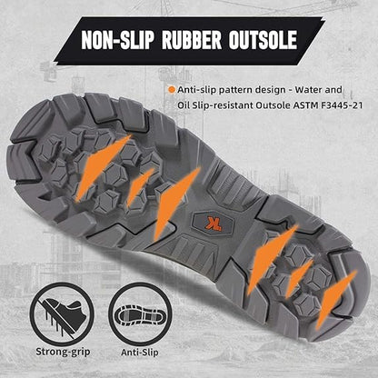 Lightweight Composite Toe Leather Safety Work Boots Men