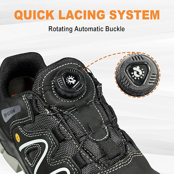 Quick Lace Composite Toe Safety Shoes For Men