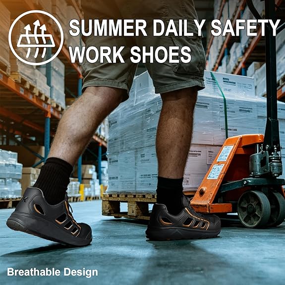 Quick Lace Alloy Toe Safety Sneakers For Men
